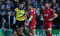 Steff Evans (centre) has played 111 appearances for Scarlets