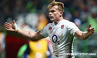 Nick Tompkins in action for England Saxons against South Africa A