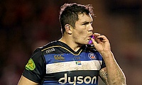 Francois Louw	scored a try for Bath