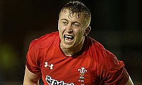 Tommy Reffell in action for Wales U20s