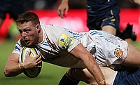 Sam Simmonds suffered an ankle injury during Exeter's game against Northampton Saints