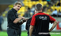 Crusaders head coach Scott Robertson (left)