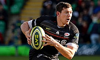 Alex Goode's try went in vain for Saracens
