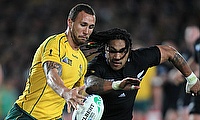 Quade Cooper (left) will start at fly-half for Australia