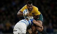 Samu Kerevi missed parts of Australia's training session on Tuesday