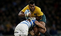 Samu Kerevi's yellow card was upgraded to red during the game against Wales