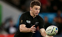 Beauden Barrett scored the opening try for Blues