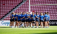 Stadium Run of the England Red Roses before the opening game of England v. USA
