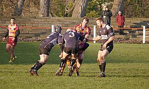 Sedgley Park try to find a way through the Otley defence