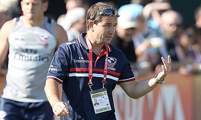 Mike Friday at Dubai 7s with USA