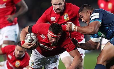 CJ Stander, centre, played well for the Lions
