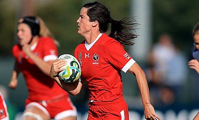 Elissa Alarie scored two tries as Wales were brushed aside