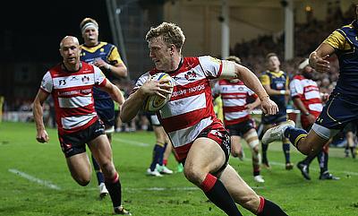 Gloucester's Ollie Thorley went over twice as Worcester lost a fourth game in succession
