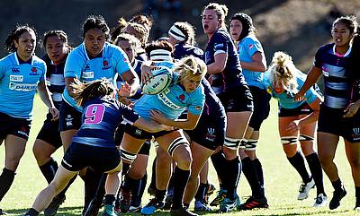 Rebels and Waratahs Women in action at at Box Hill Rugby Club