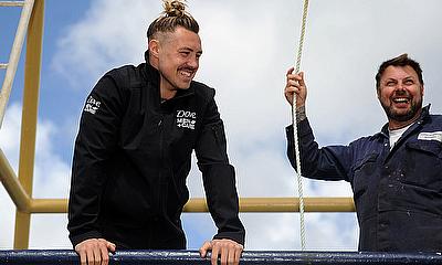 Jack Nowell on the seas with his Dad, Michael