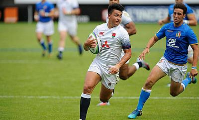 Marcus Smith of England in action at the U20 World Championship rugby union game against Italy