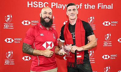 New Zealand's Sam Dickson is HSBC Player of the Final on day two of the HSBC World Rugby Sevens Series in Sydney