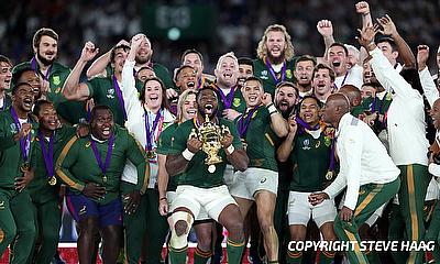 South Africa celebrating their 2019 World Cup triumph