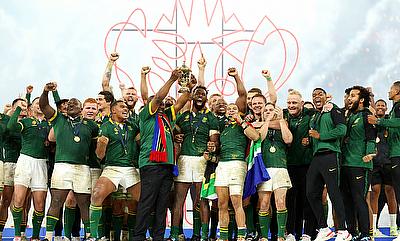 South Africa celebrating their 2023 World Cup victory