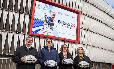 The Mayor of Bilbao, Juan Mari Aburto, EPCR Chief Executive Officer, Jacques Raynaud, Deputy General of Bizkaia, Elixabete Etxanobe and The Vicelehend