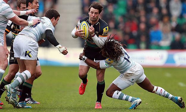 Ben Foden tackled by Marlin Yarde