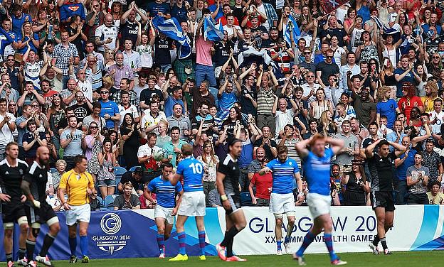 A bumper crowd watched as South Africa won the Commonwealth 7s in Glasgow