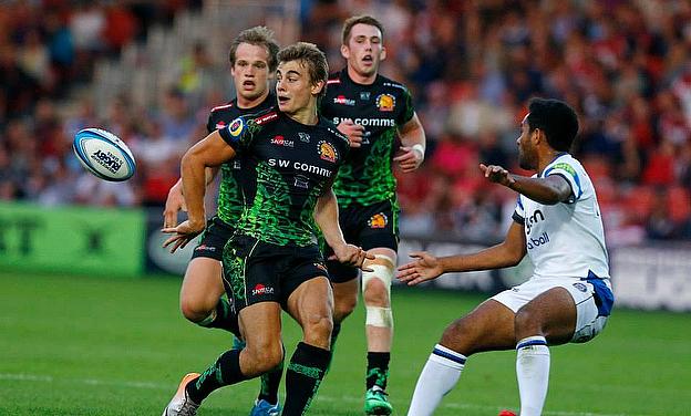 Tom in action for Exeter Chiefs 7s - now he's heading to Rio
