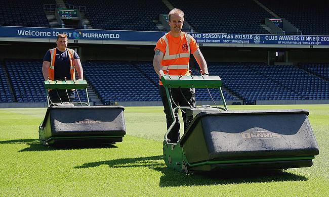 Jim Dawson, head groundsman for Scottish Rugby at the BTMurrayfield Stadium*