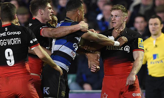Anthony Watson was sent off for Bath