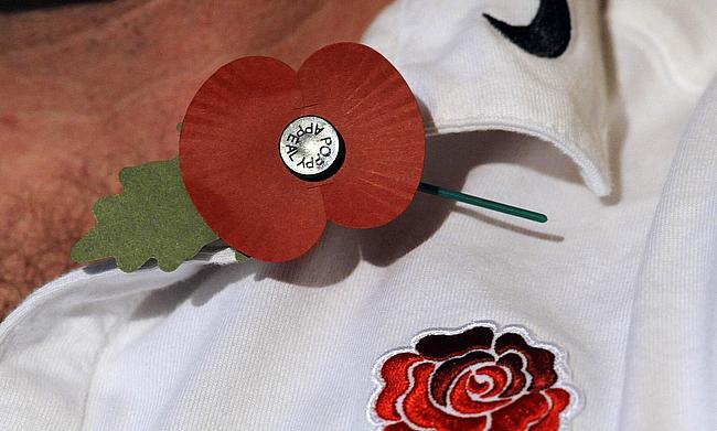 The England rugby team have had no issues wearing poppies