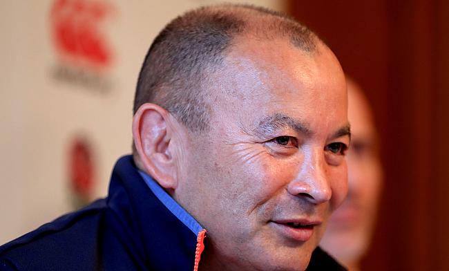 Eddie Jones, pictured, has been engaged in a war of words with Michael Cheika