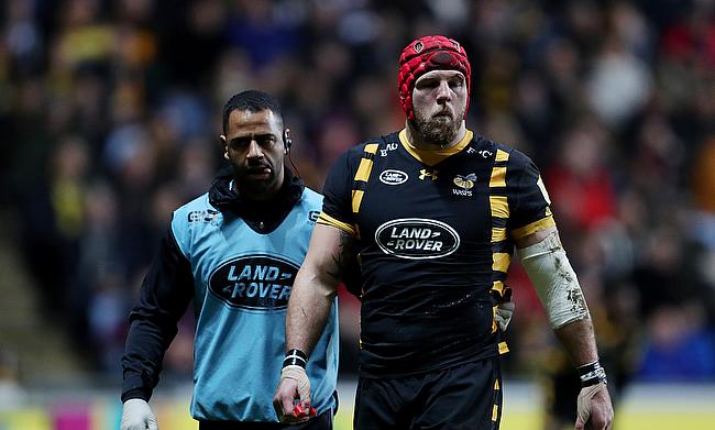 James Haskell was helped from the field during the game against Leicester