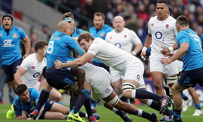 England's Joe Launchbury took the match of the match award against Italy