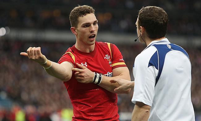 Wales' George North, left, complained about an alleged bite during the game against France