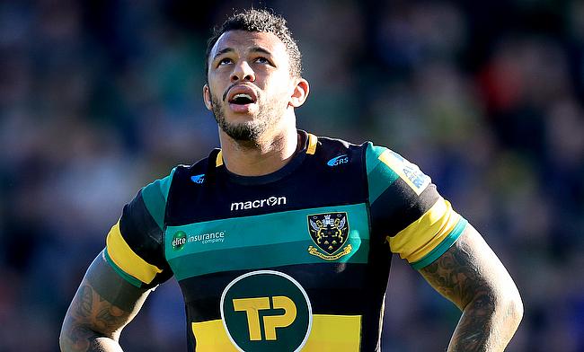 Northampton's Courtney Lawes took a blow to the head