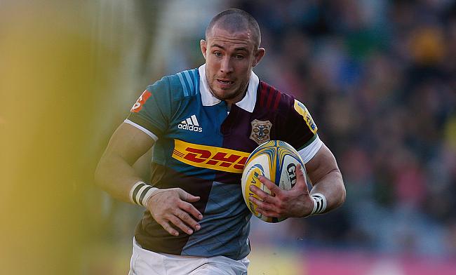 Harlequins' Mike Brown is waiting for news on his ankle problem