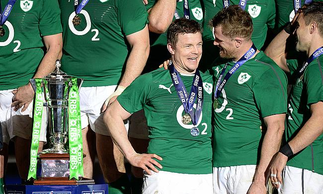 Brian O’Driscoll, left, and Jamie Heaslip played together with Ireland and Leinster