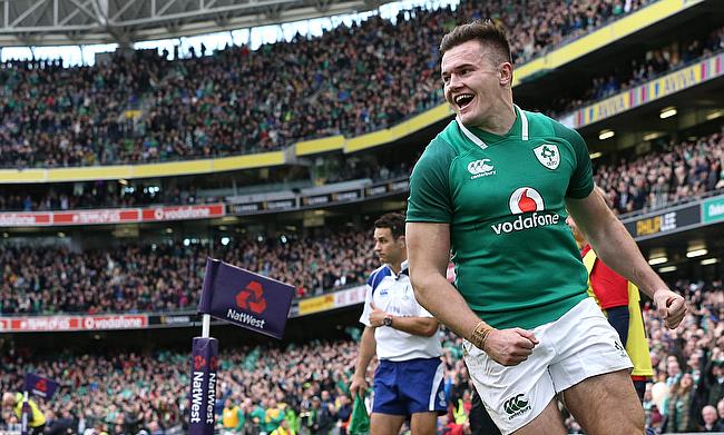 Jacob Stockdale was the only try-scorer in the game