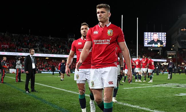 Owen Farrell (centre) is among the top contenders to lead the Lions next year