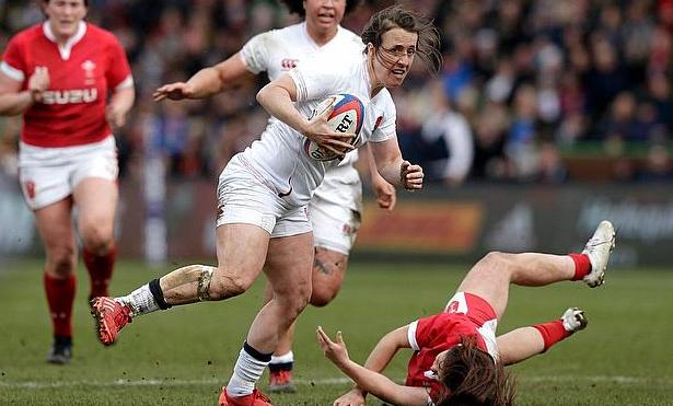 Katy Daley-McLean in action against Wales during Six Nations 2020