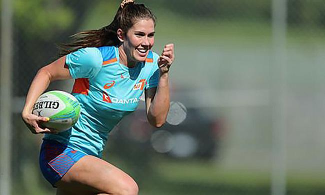 Australia's Charlotte Caslick during training session