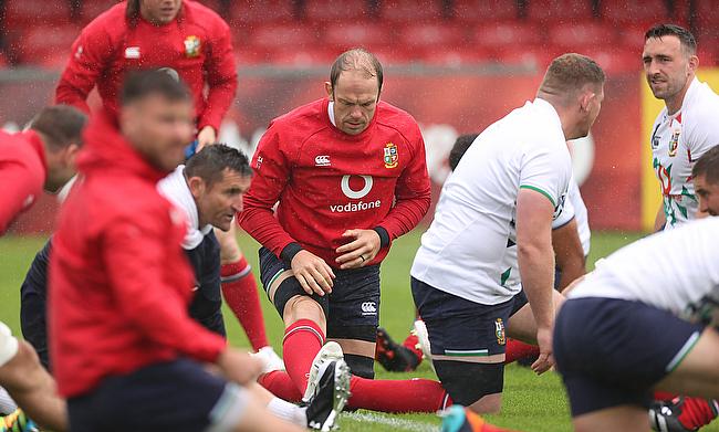 Alun Wyn Jones (centre) is confident of Lions' chances in the third Test