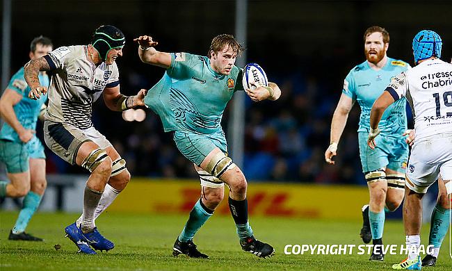 Jonny Gray of Exeter Chiefs during the Heineken Champions Cup match at Sandy Park