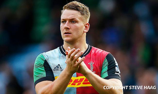 Alex Dombrandt was one of the try-scorer for Harlequins