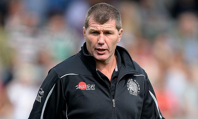 Rob Baxter reacts after Exeter's defeat to Glasgow Warriors in the Heineken Champions Cup