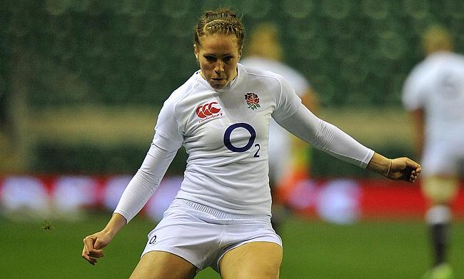 Emily Scarratt celebrated her 100th cap for England with a win