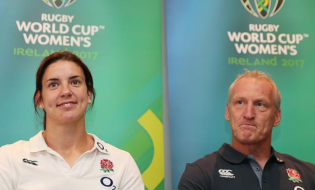 England captain Sarah Hunter (left) and head coach Simon Middleton (right)