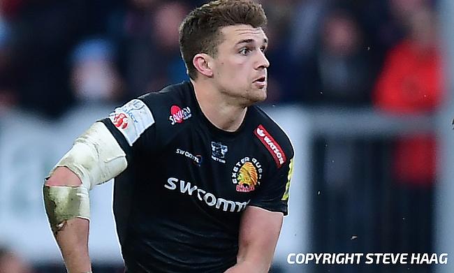 Henry Slade scored the opening try for Exeter