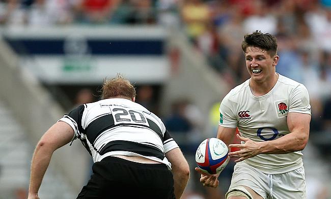 Ben Curry (right) was one of the try-scorer for Sale