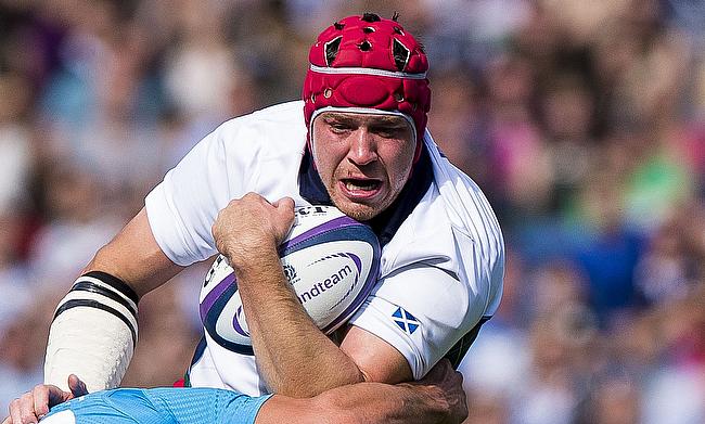 Grant Gilchrist was red carded during Edinburgh’s European Challenge Cup win over Scarlets